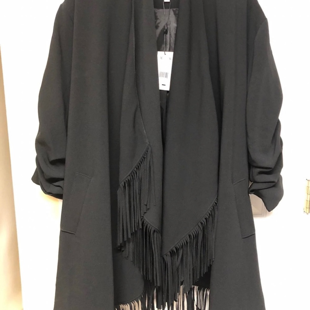 Cinq a sept fringe jacket